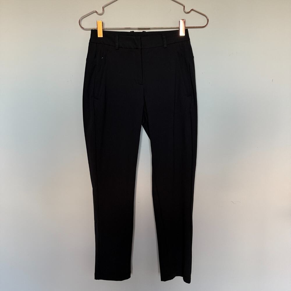 Lululemon Womens Trouser Pants 2 Black Business Casual Travel Pockets Citycore